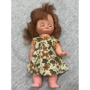 Reliable Doll Hard Plastic Doll For Kids Floral Dress With Red Hair Sleeping Eye